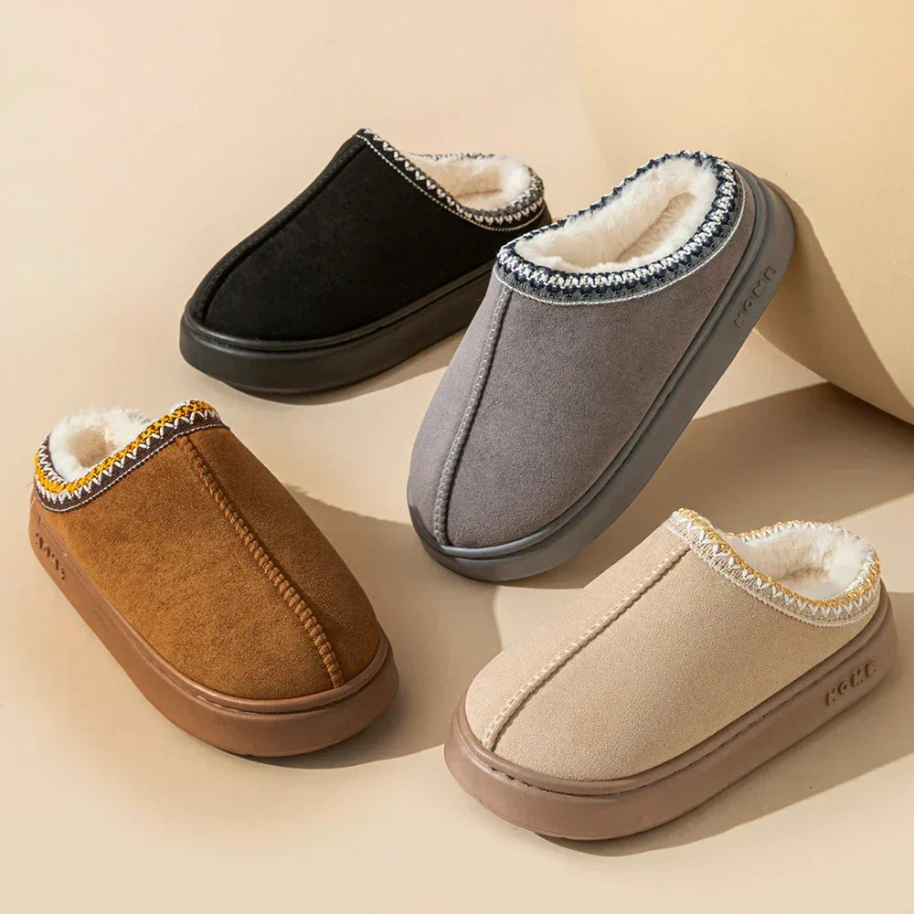 Chloe | Fluffy Platform Slippers
