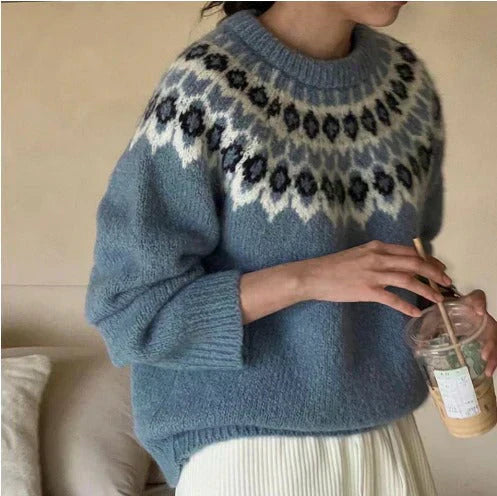 Sophie | Elegant Jacquard Sweater