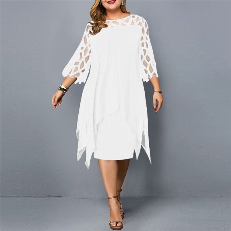 Kaycie | Chic Curvy Midi Dress