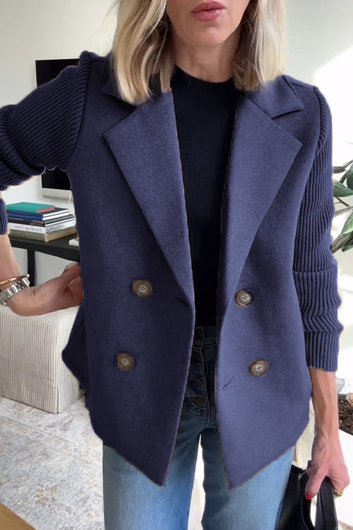 Sorelle | Elegant Knit-Sleeve Jacket
