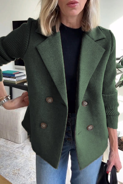 Sorelle | Elegant Knit-Sleeve Jacket