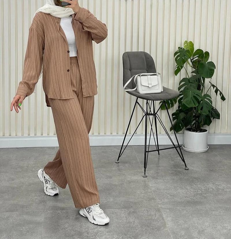 Ava | Chic Chiffon Monochrome Ensemble