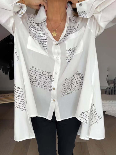 Olivia | Chic Letter Print Top