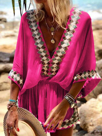 Miriam | Loose Beach Long Sleeve Romper