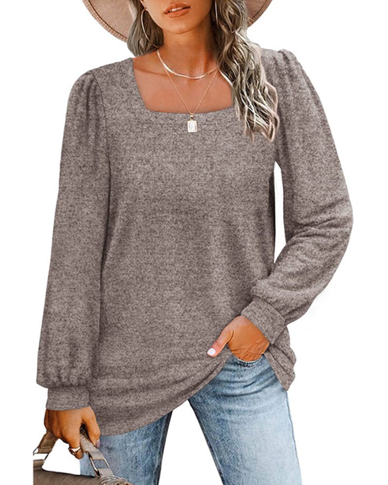 Caroline | Chic Square-Neck Blouse