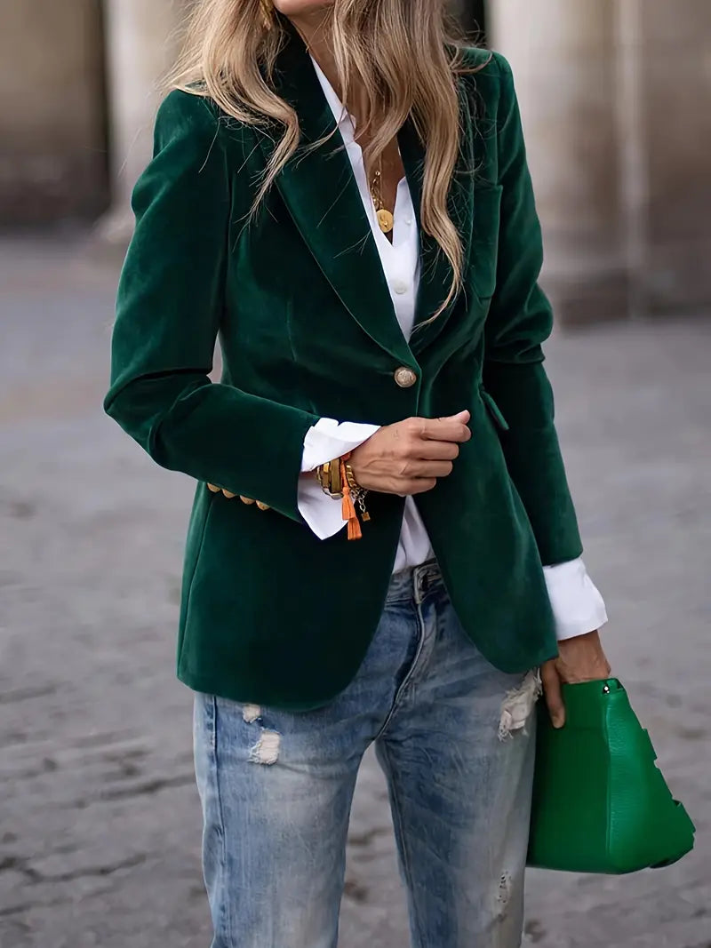 Julissa | Tailored Velvet Blazer