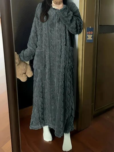 Abigail | Cozy Jacquard Fleece Winter Dress