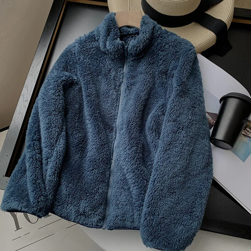 Riley | Snuggly Teddy Coat with Zip Closure