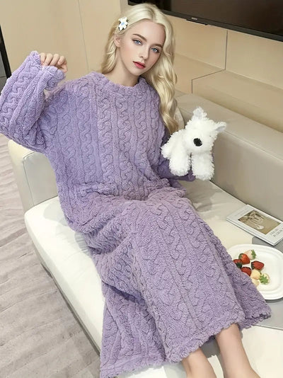 Abigail | Cozy Jacquard Fleece Winter Dress