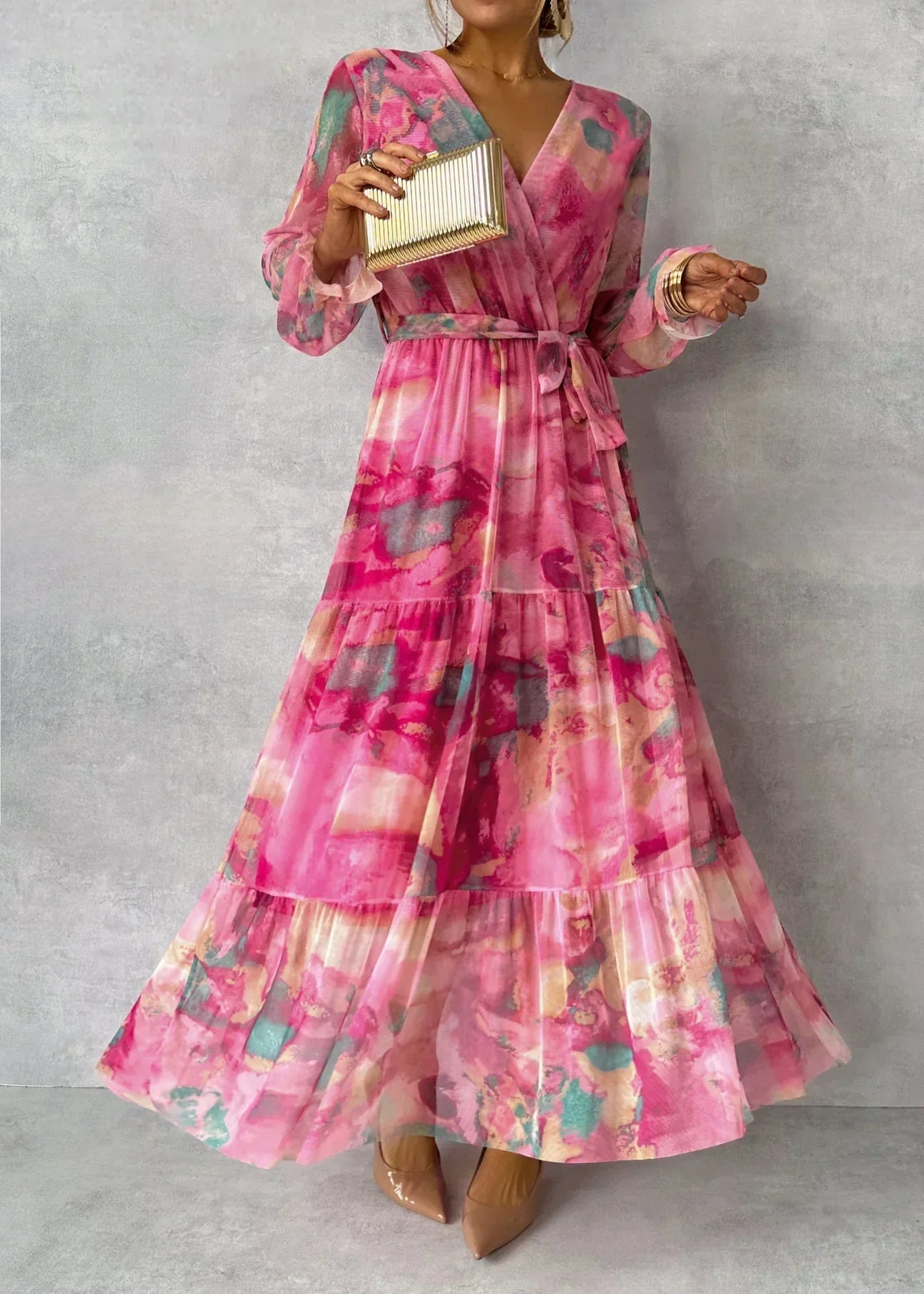 Emily | Feminine Wrap Dress in Bloom