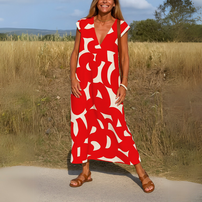 Tanya | Flowing Dress with V-Neck