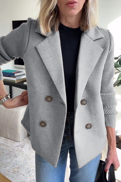 Sorelle | Elegant Knit-Sleeve Jacket