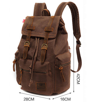 Emily | Retro Multi-Pocket Flap Backpack