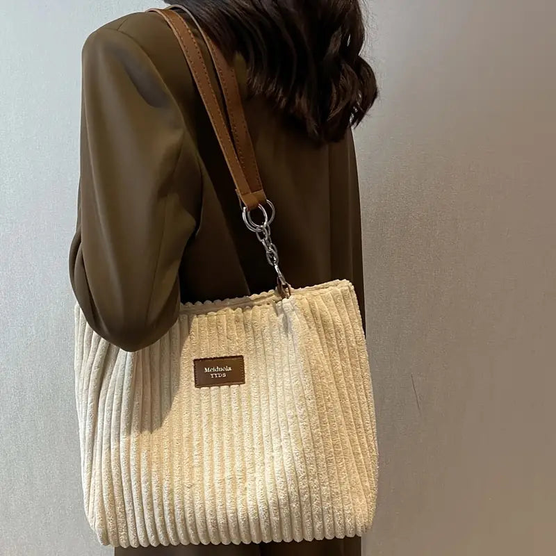 Layla | Chic Corduroy Tote Bag