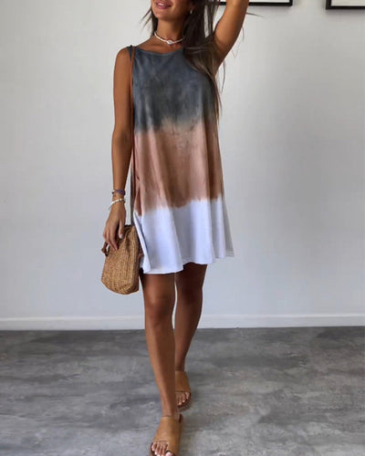 Josie | Gradient Tie Dye Print Mini Dress