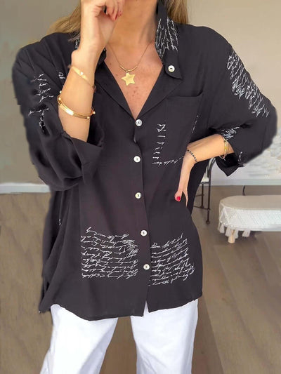 Olivia | Chic Letter Print Top