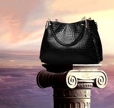 Isabella Timeless Chic | Sleek Croc-Pattern Handbag