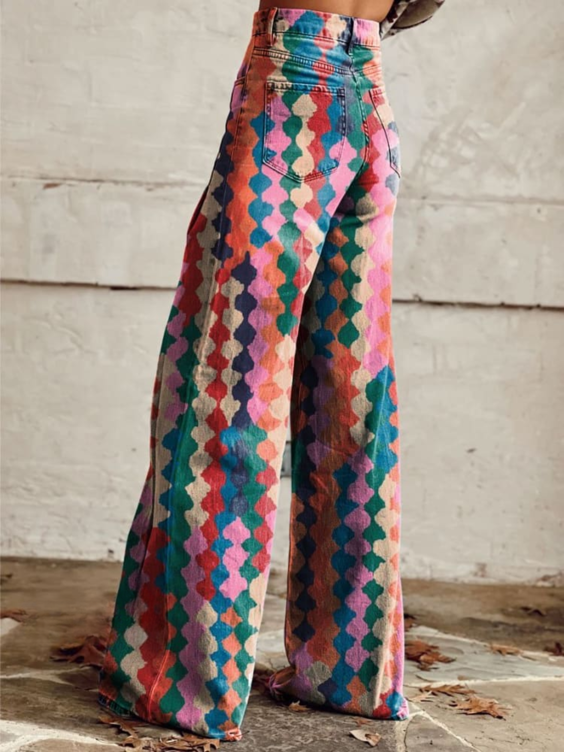 Sophie | Retro Cozy Wide Leg Trousers