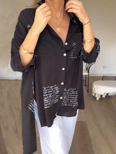 Olivia | Chic Letter Print Top