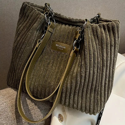 Layla | Chic Corduroy Tote Bag
