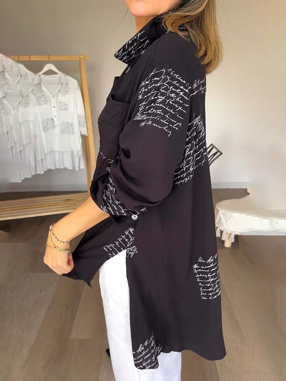 Olivia | Chic Letter Print Top
