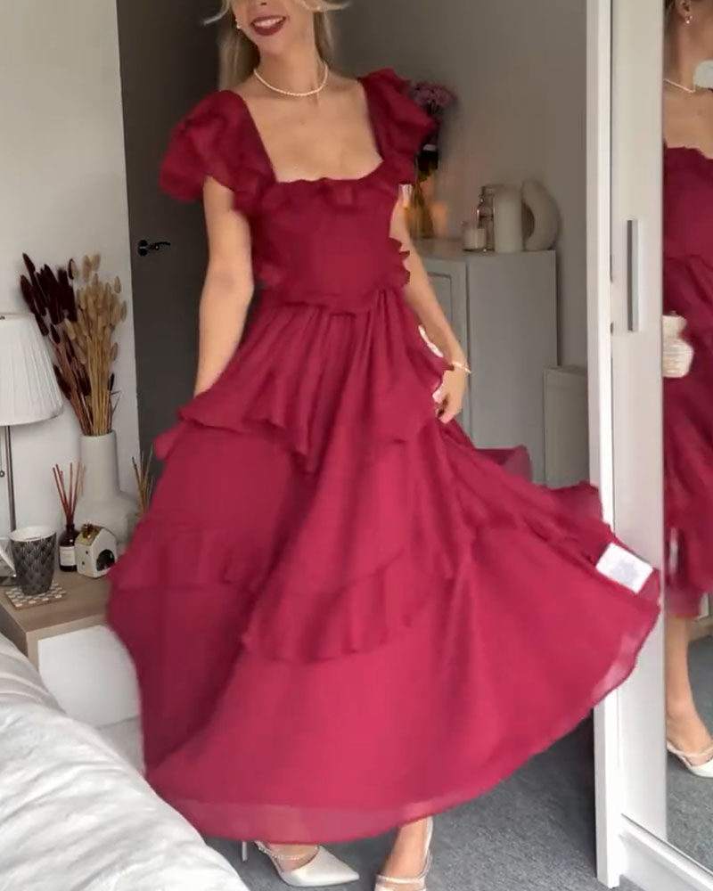 Quinlan | Elegant High-Waist Dress with Lace Trim