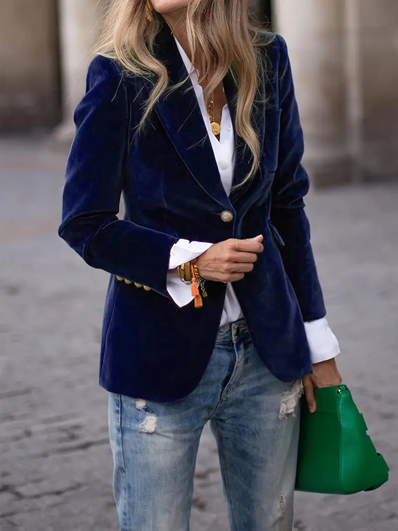 Julissa | Tailored Velvet Blazer