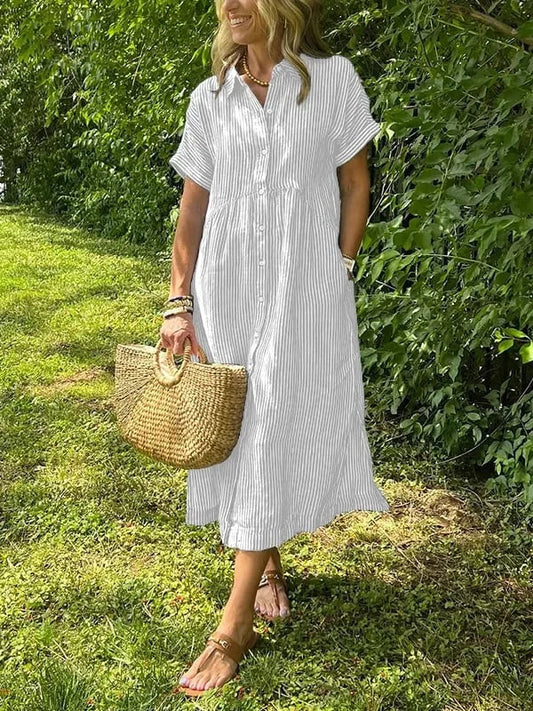 Clarissa | Striped Shirt Dress