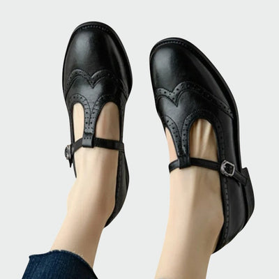 Enora – Elegant Leather Mary Jane Shoes