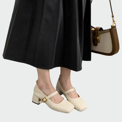 Sarah – Square Tip High Heeled Mary Jane Shoes