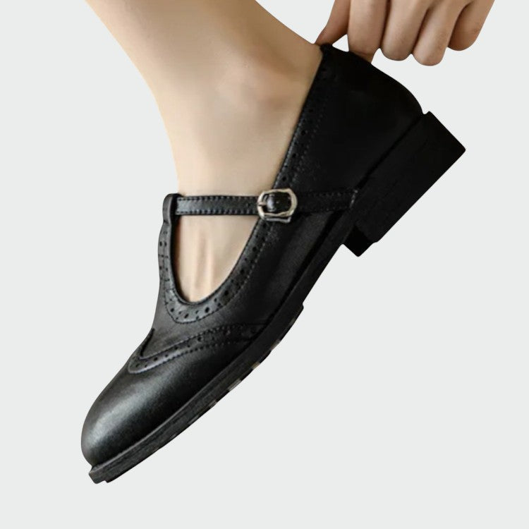 Enora – Elegant Leather Mary Jane Shoes