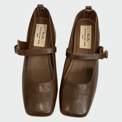 Sarah – Square Tip High Heeled Mary Jane Shoes