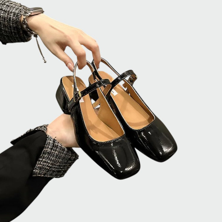 Leona - Square Tip Mary Jane Shoes