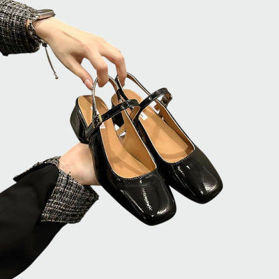 Leona - Square Tip Mary Jane Shoes