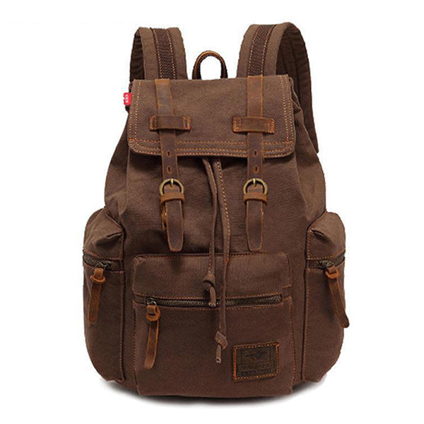 Emily | Retro Multi-Pocket Flap Backpack