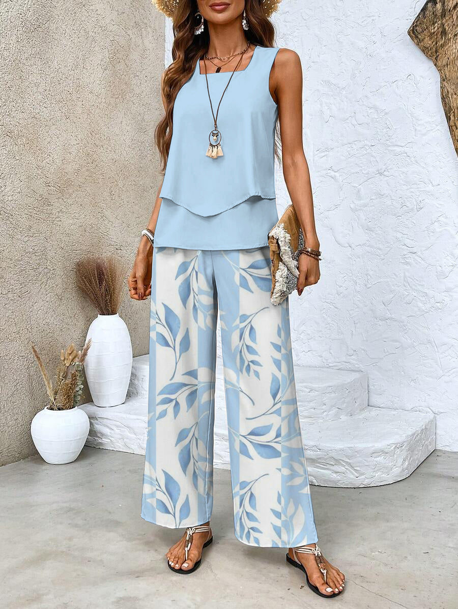 Alba | Stylish Floral Top | Trouser Set