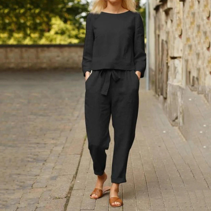 Valentina | Cozy Summer Set with tummy covering blouse