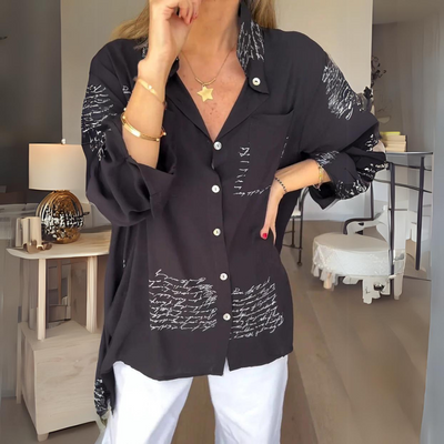 Emily | Classic Handwritten Button-Up Shirt