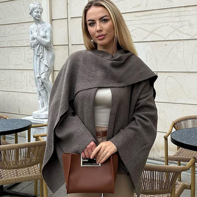 Avery | Elegant Luxe Cape Coat