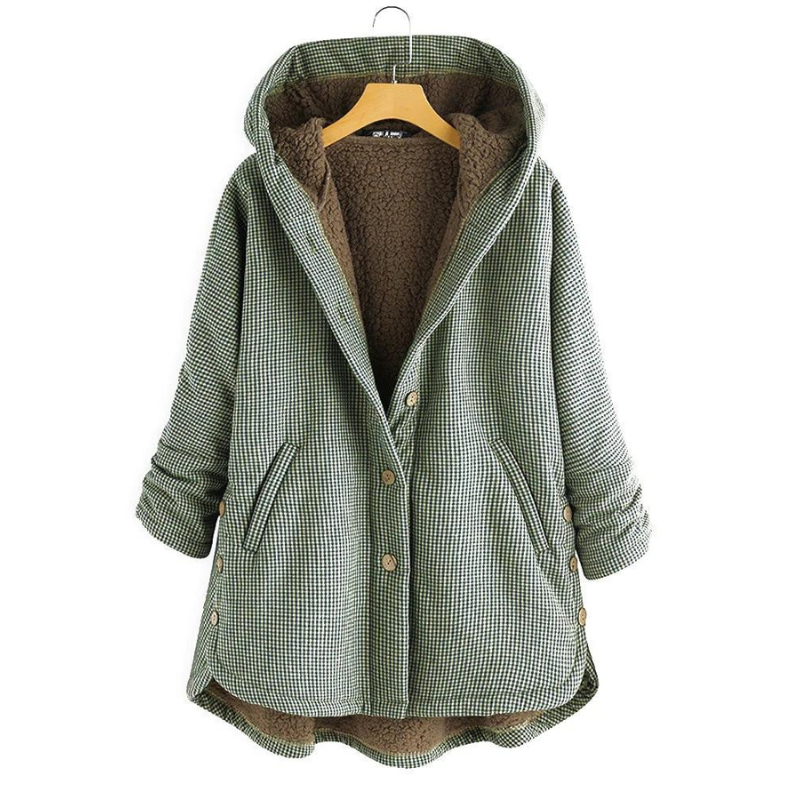 Dulce | Checked Hooded Coat