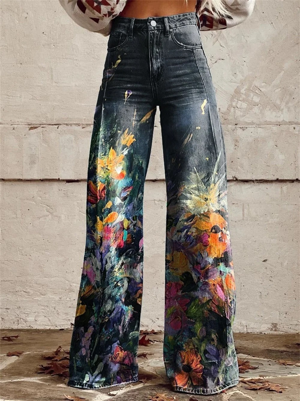 Emily | High Waisted Wide Leg Trousers