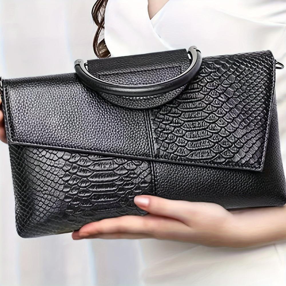 Grace Classic | Luxe Croc-Embossed Bag