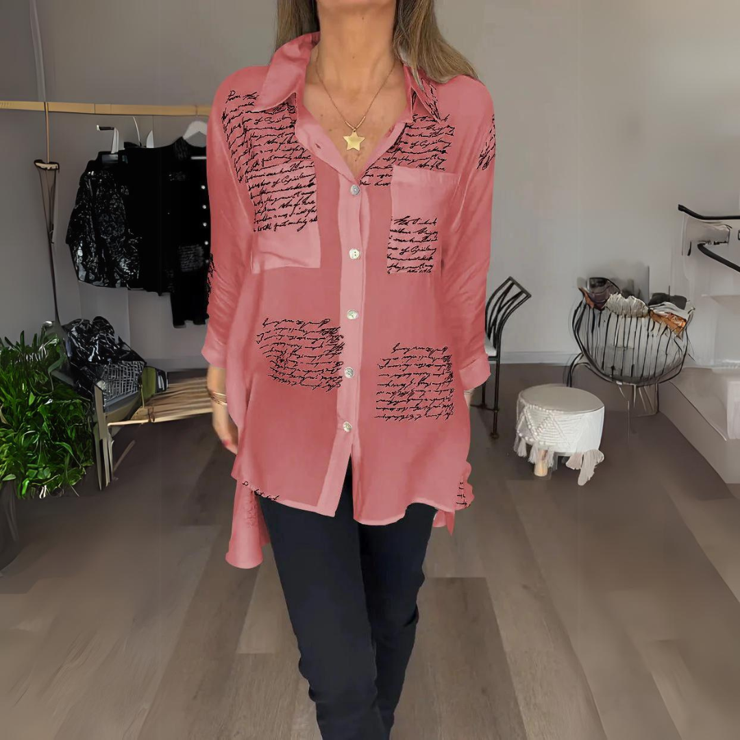 Emily | Classic Handwritten Button-Up Shirt