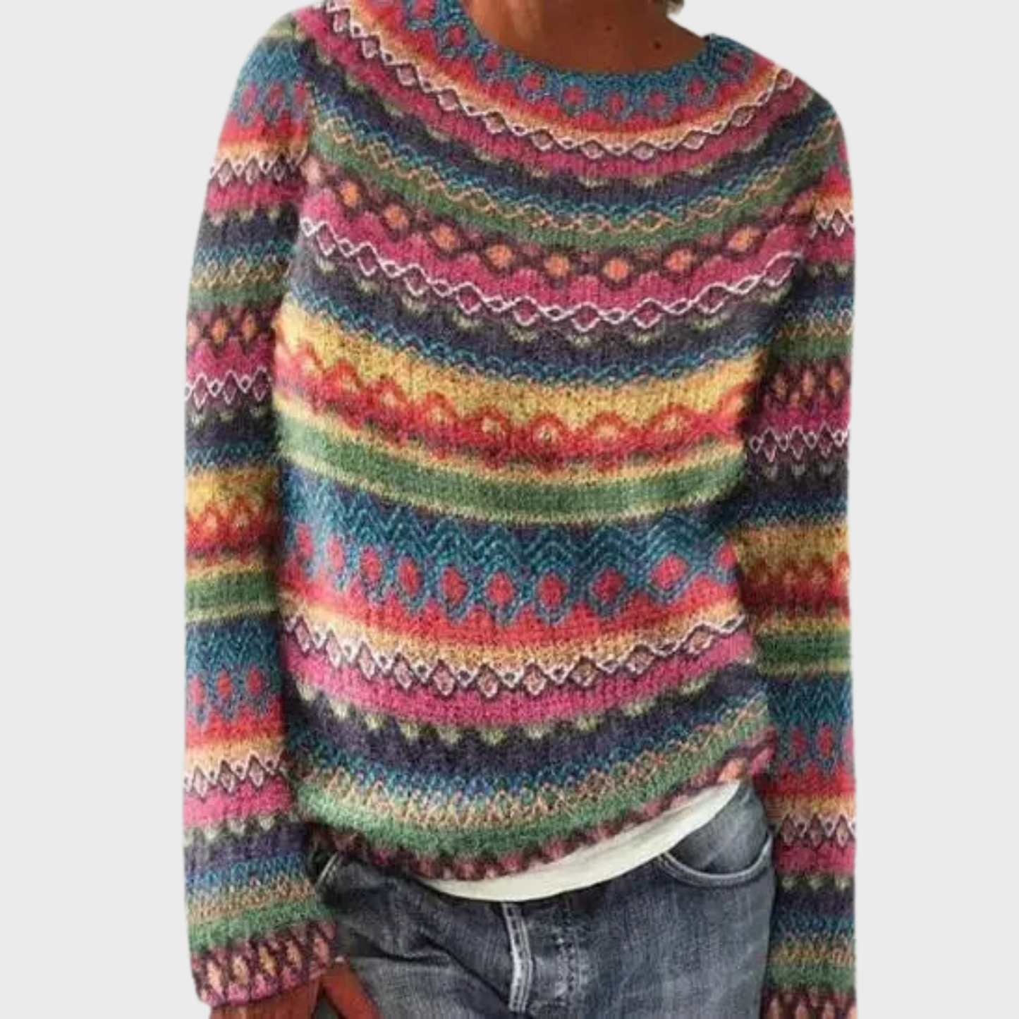 Iveta | Stylish and Elegant Sweater with Geometric Print