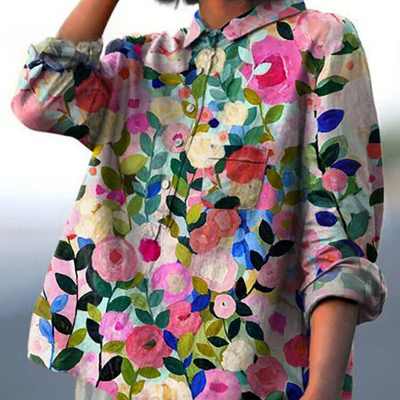 Kiara | Chic Floral Loose Fit Blouse