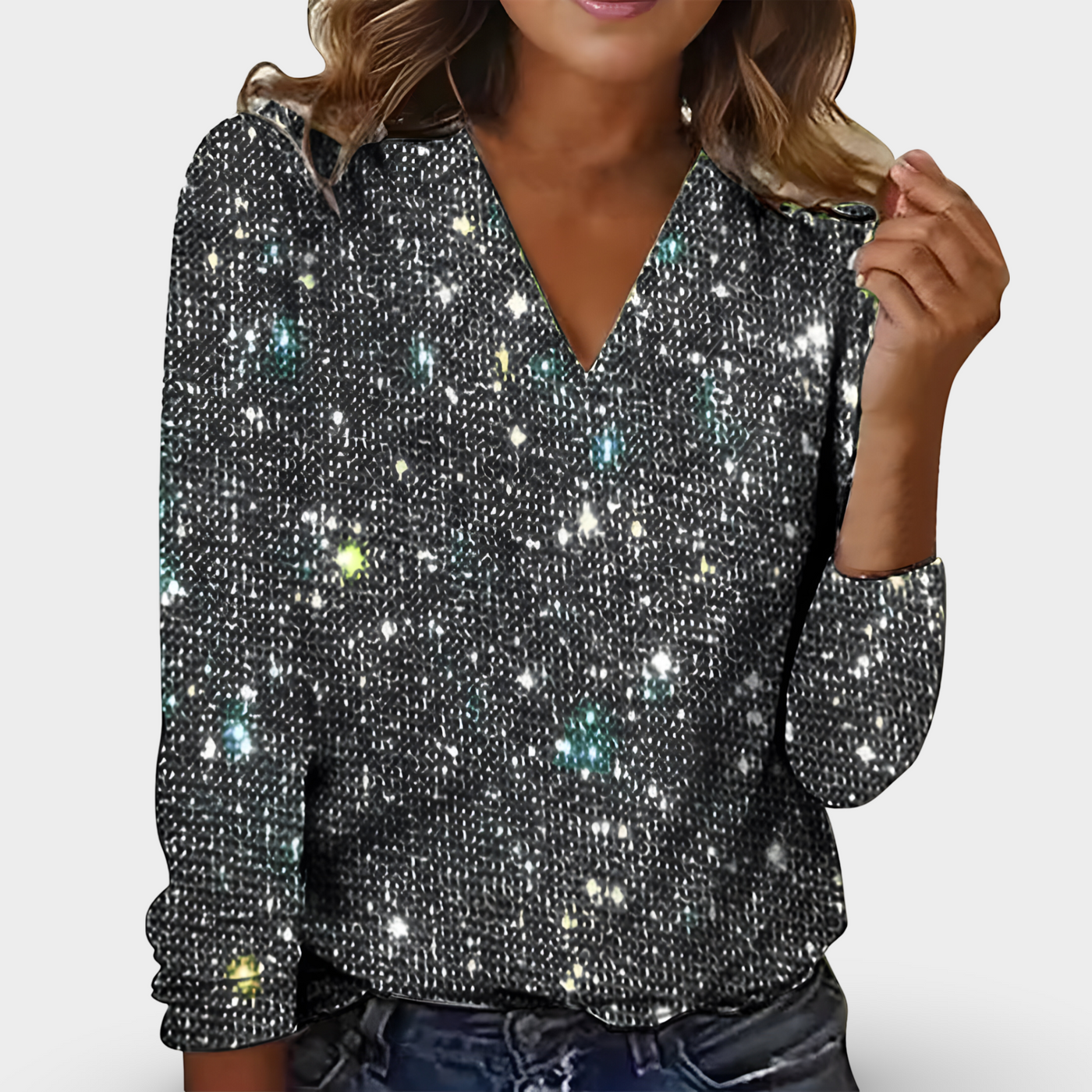 Victoria | V-neck Diamond Top