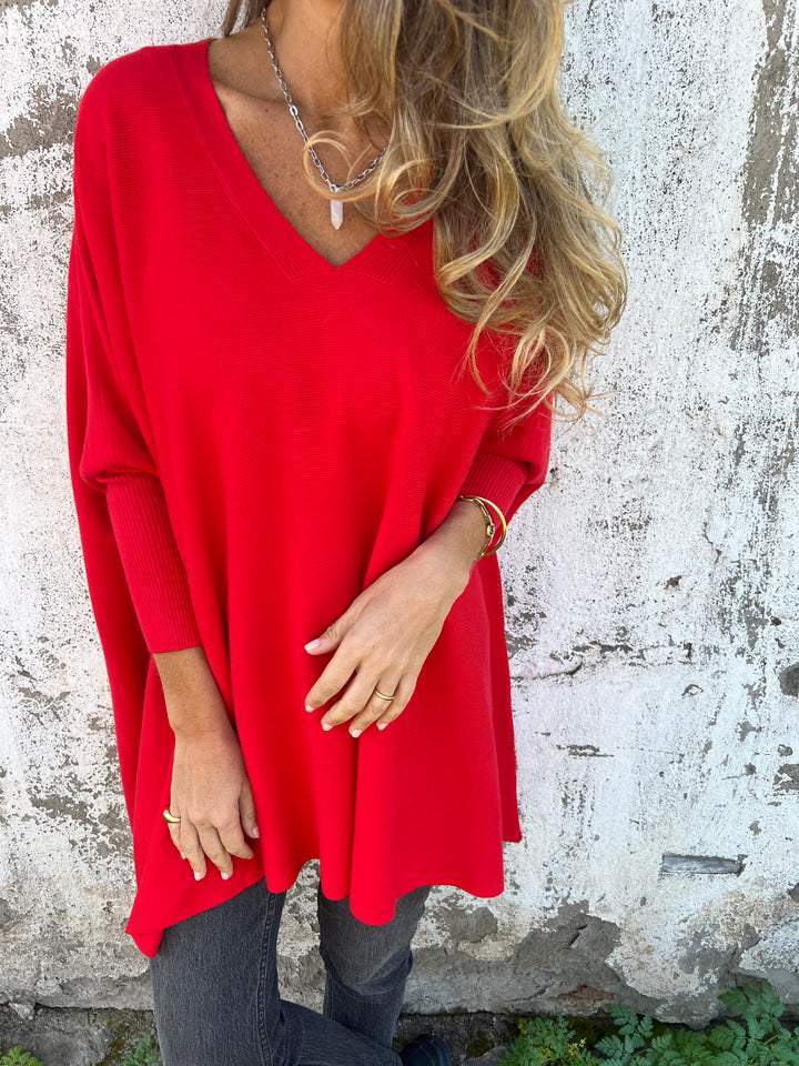 Emily | Cozy V-Neck Long Sleeve Knit Sweater
