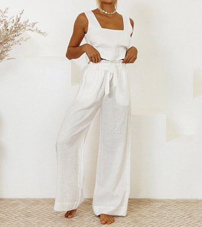 Sophie | Stylish Top and Wide-Leg Pants Ensemble