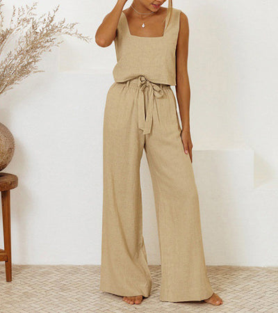 Sophie | Stylish Top and Wide-Leg Pants Ensemble
