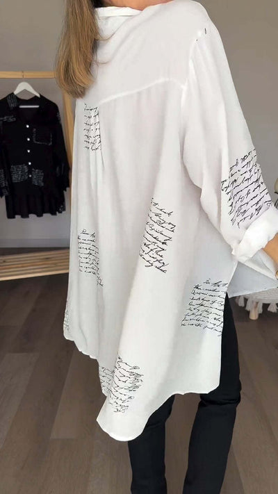 Emily | Classic Handwritten Button-Up Shirt
